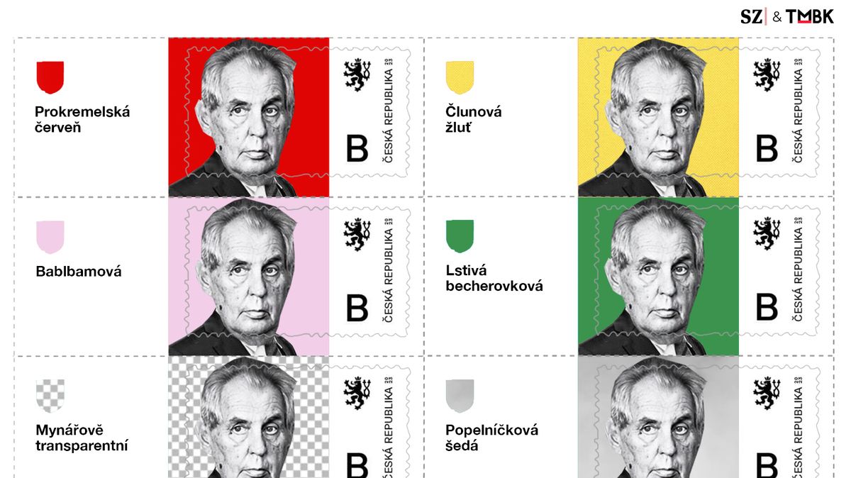 TMBK: Zeman ukázal své nové poštovní známky
